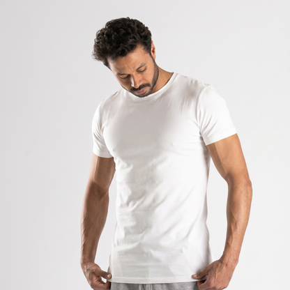 13 Premium Undershirt in White Loom Elements